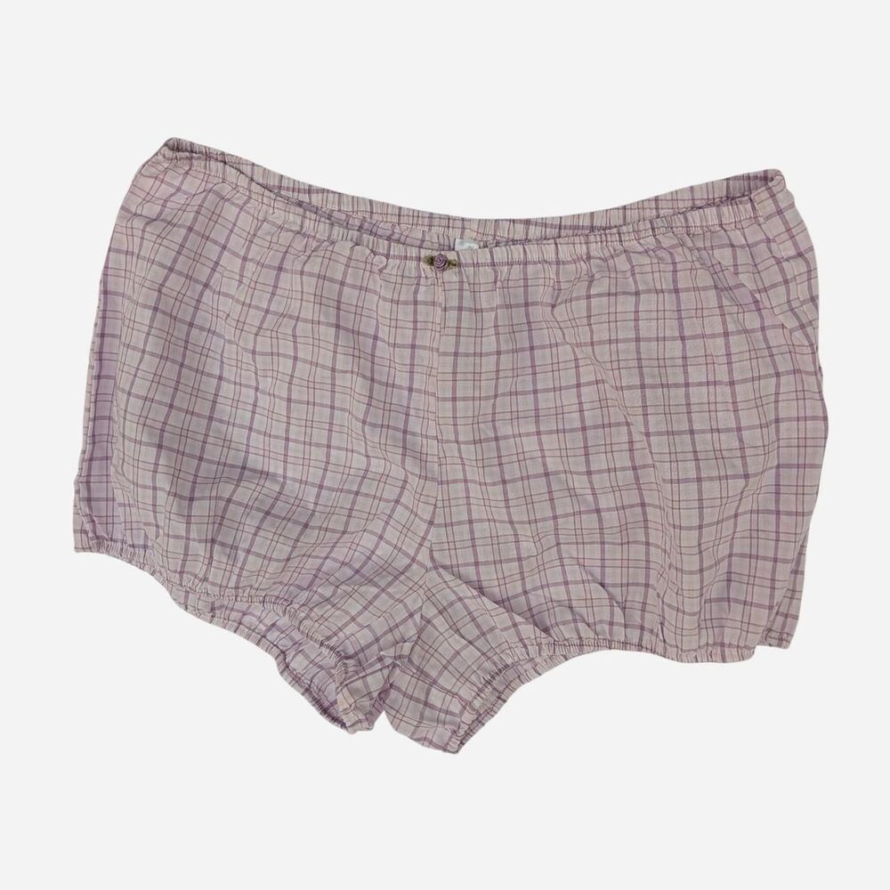 Wild Fable Plaid Bloomer Bubble Loungewear Short Pink and white Cotton boxer XXS